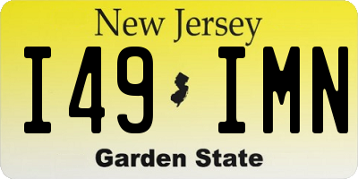 NJ license plate I49IMN