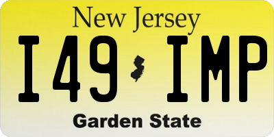 NJ license plate I49IMP