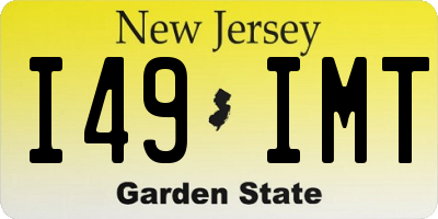 NJ license plate I49IMT