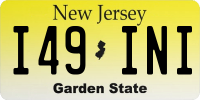 NJ license plate I49INI