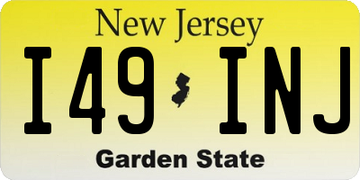 NJ license plate I49INJ