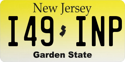 NJ license plate I49INP