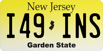 NJ license plate I49INS