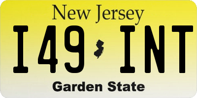 NJ license plate I49INT