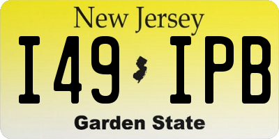NJ license plate I49IPB