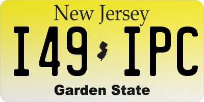 NJ license plate I49IPC