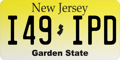 NJ license plate I49IPD