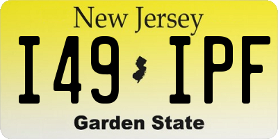 NJ license plate I49IPF