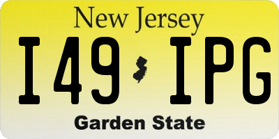 NJ license plate I49IPG