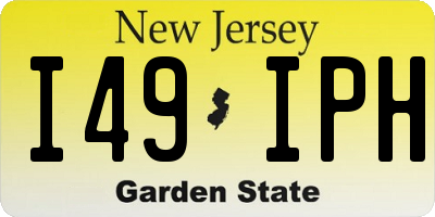 NJ license plate I49IPH