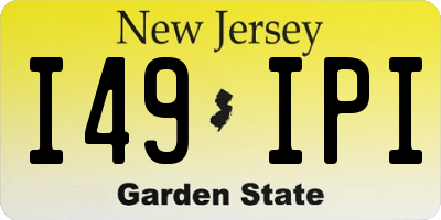 NJ license plate I49IPI