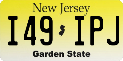 NJ license plate I49IPJ