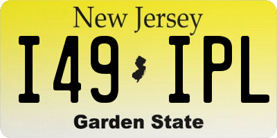 NJ license plate I49IPL