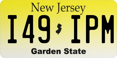 NJ license plate I49IPM