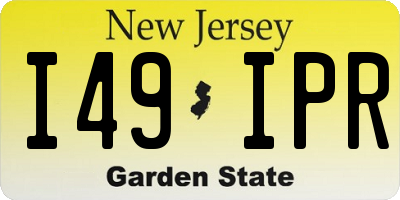 NJ license plate I49IPR
