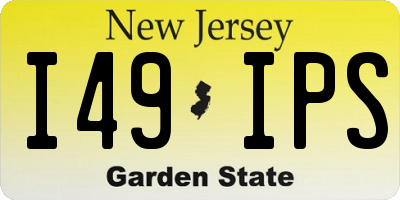 NJ license plate I49IPS