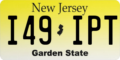 NJ license plate I49IPT