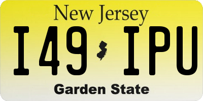 NJ license plate I49IPU