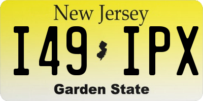 NJ license plate I49IPX