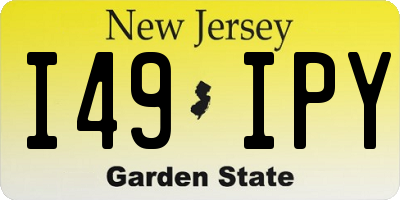 NJ license plate I49IPY
