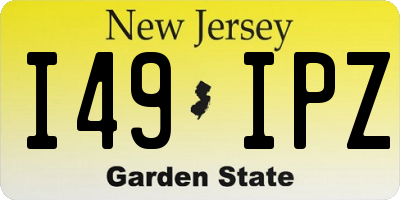 NJ license plate I49IPZ