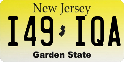 NJ license plate I49IQA