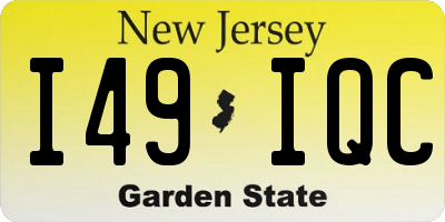 NJ license plate I49IQC