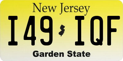 NJ license plate I49IQF