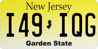 NJ license plate I49IQG