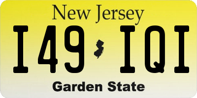 NJ license plate I49IQI