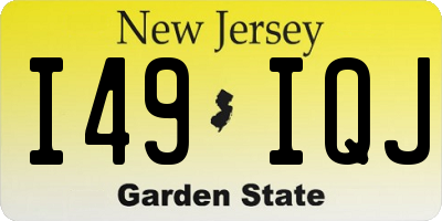 NJ license plate I49IQJ