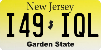 NJ license plate I49IQL