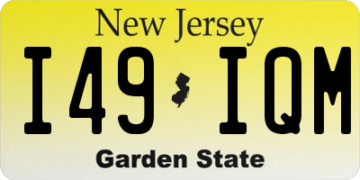 NJ license plate I49IQM