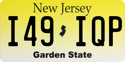 NJ license plate I49IQP
