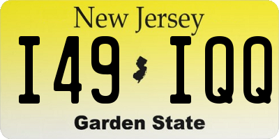 NJ license plate I49IQQ