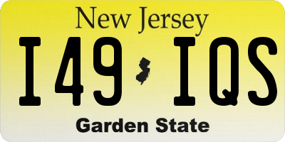 NJ license plate I49IQS