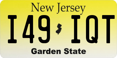 NJ license plate I49IQT
