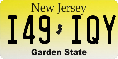 NJ license plate I49IQY