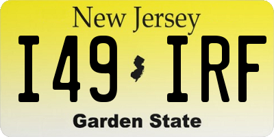 NJ license plate I49IRF