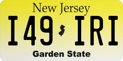 NJ license plate I49IRI