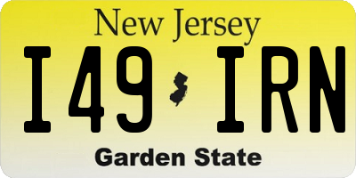 NJ license plate I49IRN