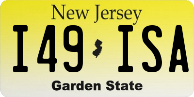 NJ license plate I49ISA