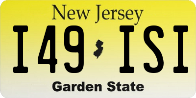 NJ license plate I49ISI