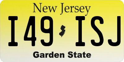 NJ license plate I49ISJ