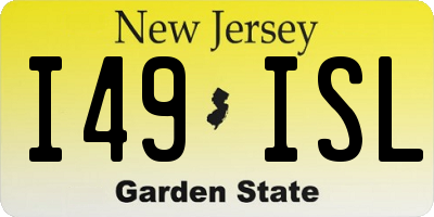 NJ license plate I49ISL