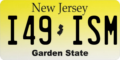NJ license plate I49ISM