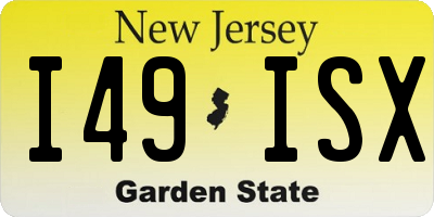 NJ license plate I49ISX