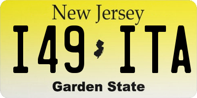 NJ license plate I49ITA