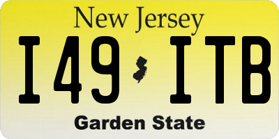 NJ license plate I49ITB