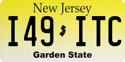 NJ license plate I49ITC